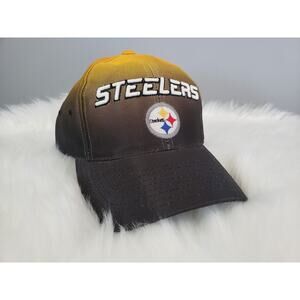 Vintage Pittsburgh Steelers Puma‎ Fade Hat Strap Back Pro Line Adjustable